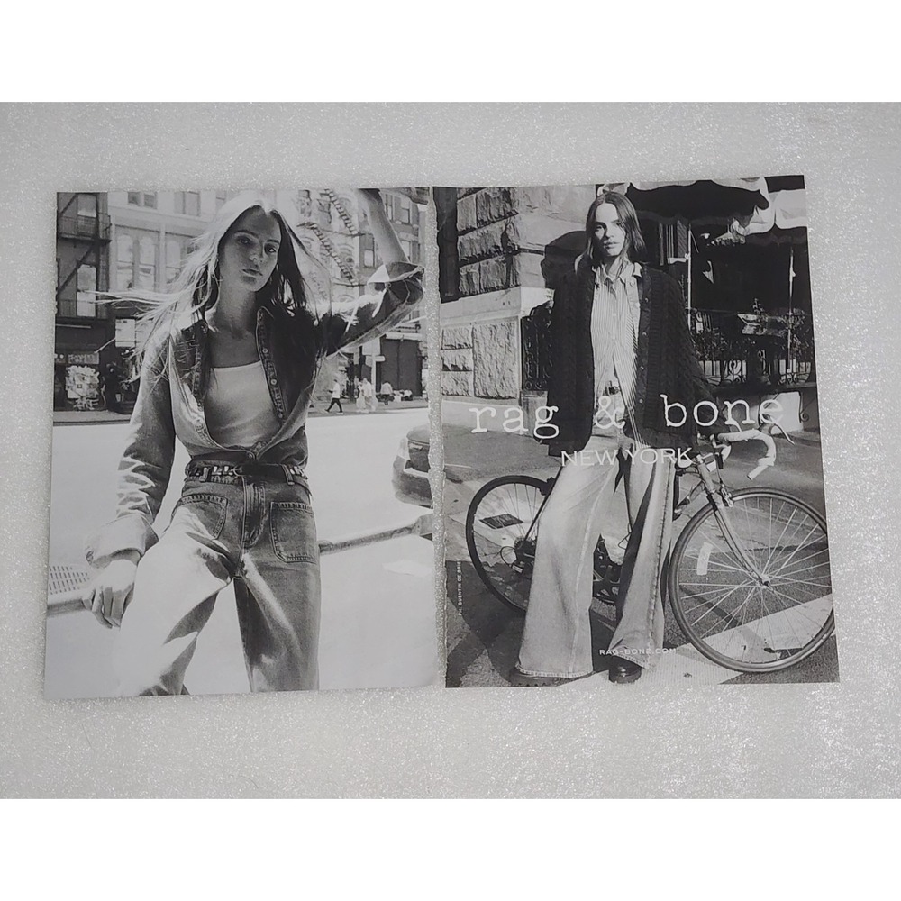 Print Ad rag & bone New York Tilda Lindstam 2-page clothing clipping 8x10